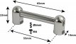 1050301030 spanbok (drum lug) tube lug bullet style 65/55mm chroom